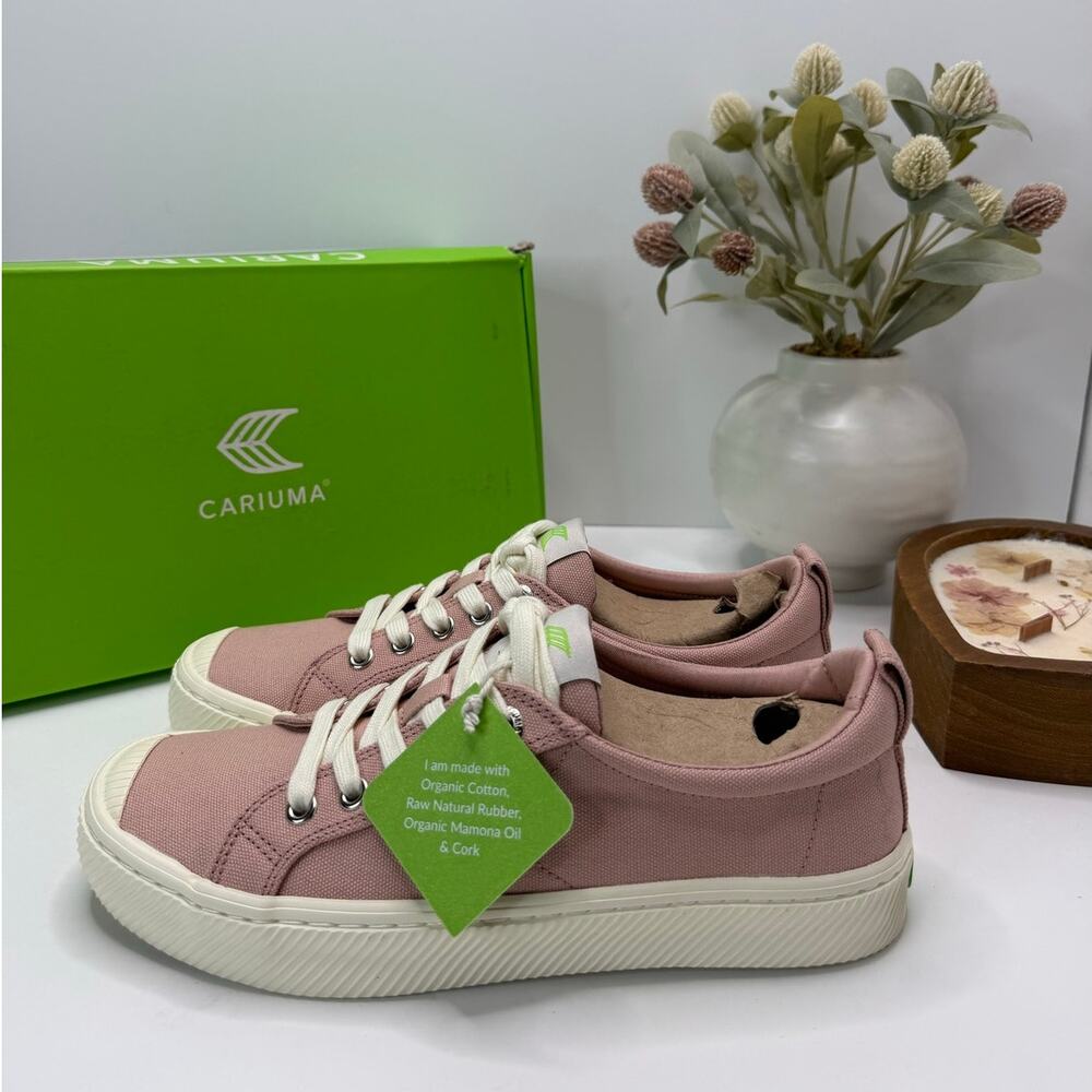 Cariuma OCA Low Casual Canvas Sneaker Rose Women's 7.5 NWB